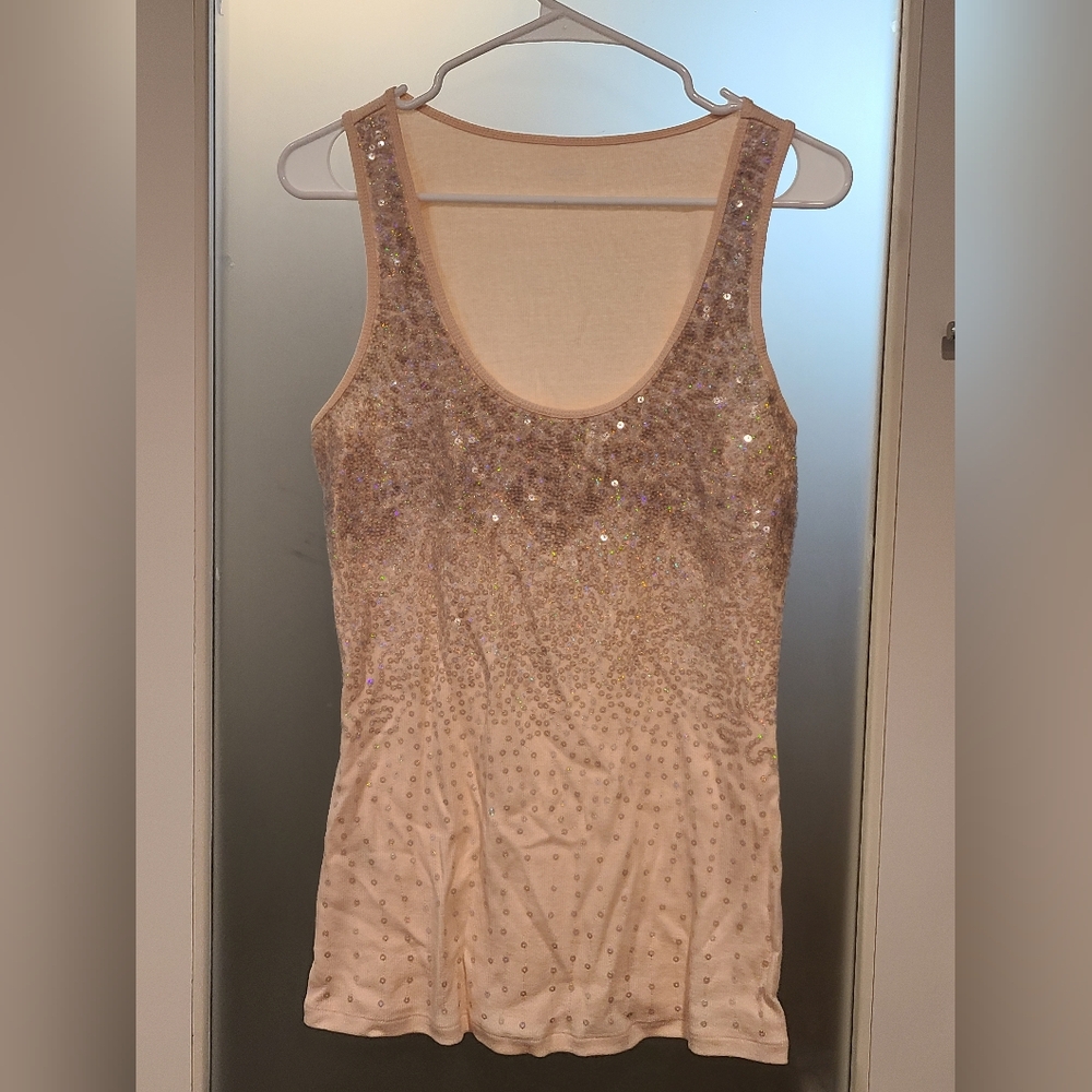 Express Sexy Basics Sequin Embellished Tank Top